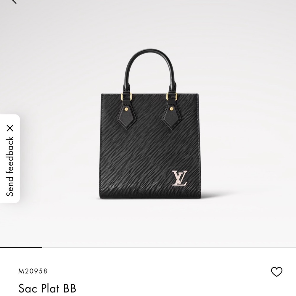 Louis Vuitton Black Sac Plat BB Tote